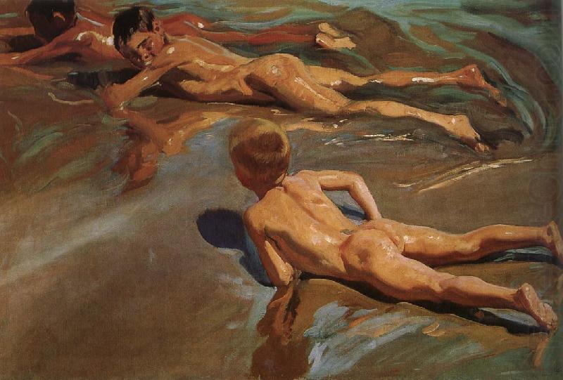 Joaquin Sorolla On the beach kids china oil painting image